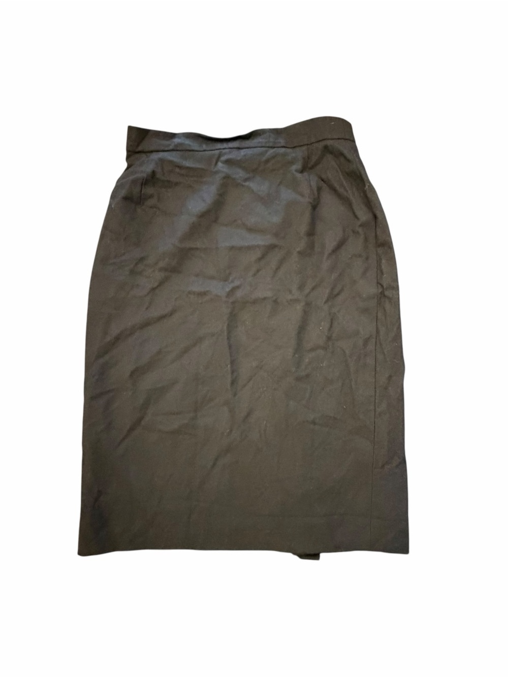 Louis Feraud Virgin Wool Pencil Skirt Size 12 Black Vintage Mini Skirt Lined